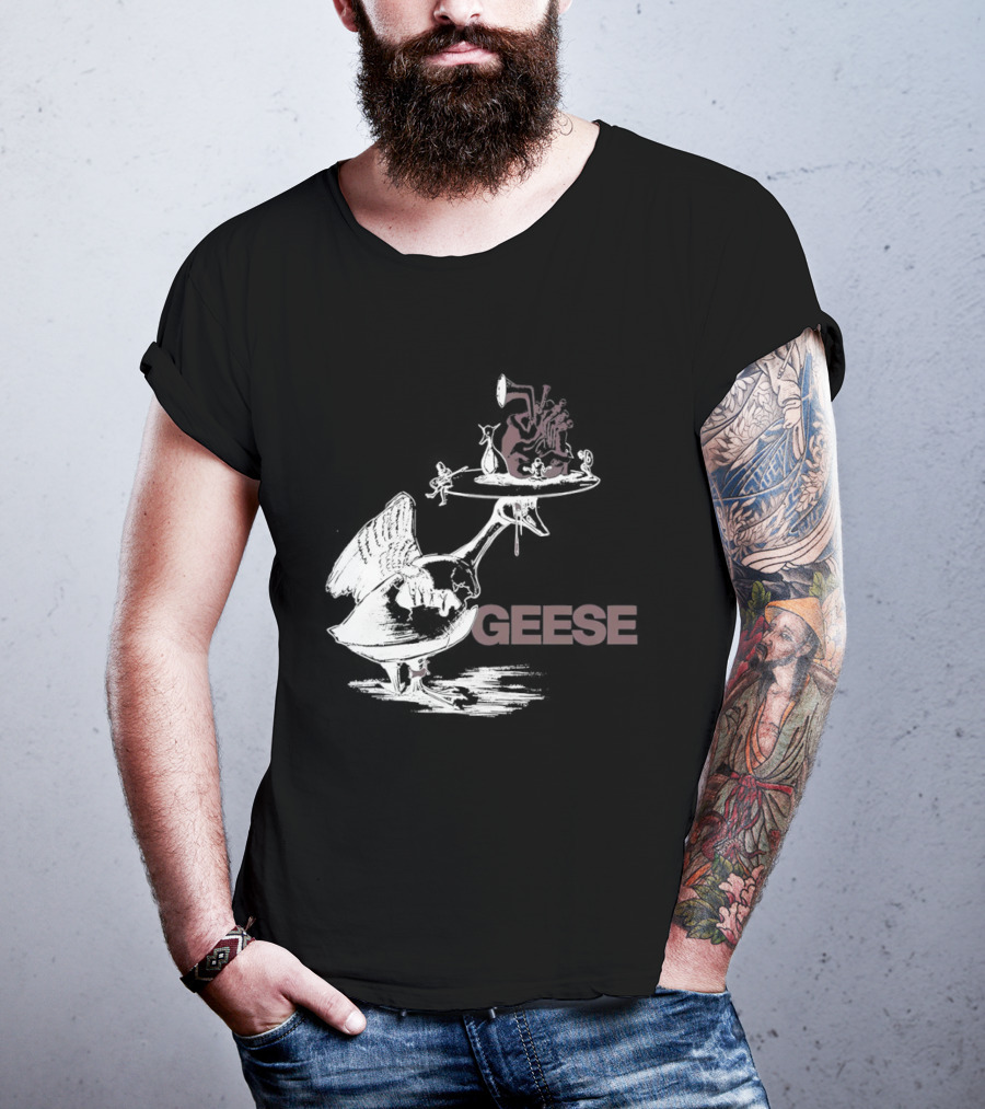 Geese Heart Platter Goose Head T-Shirt