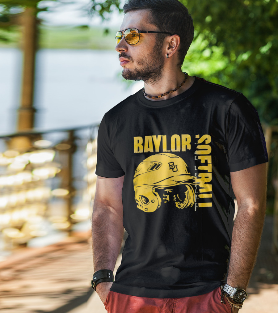 Baylor Softball BU Helmet T-Shirt