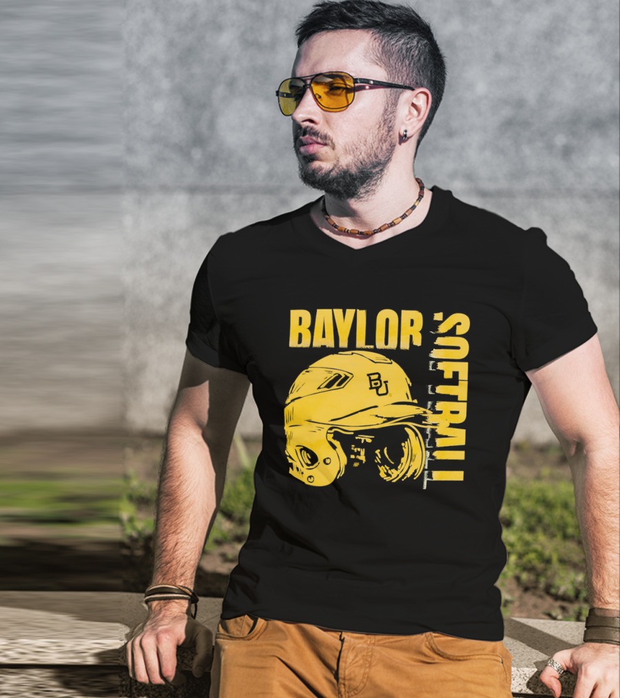 Baylor Softball BU Helmet T-Shirt