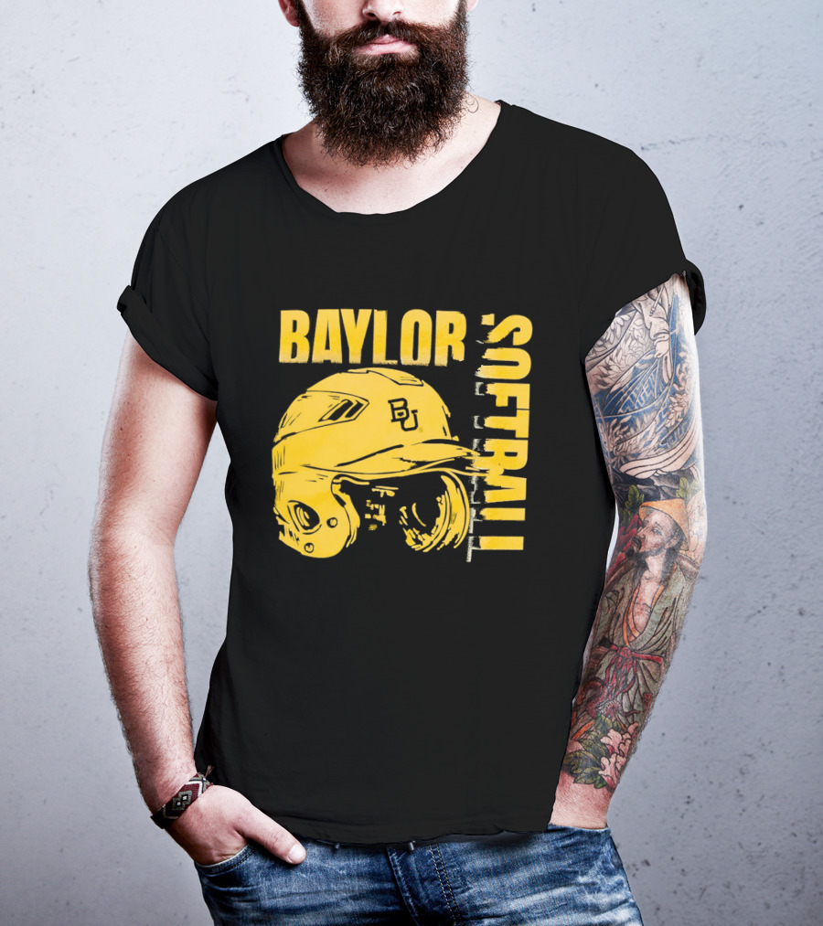 Baylor Softball BU Helmet T-Shirt