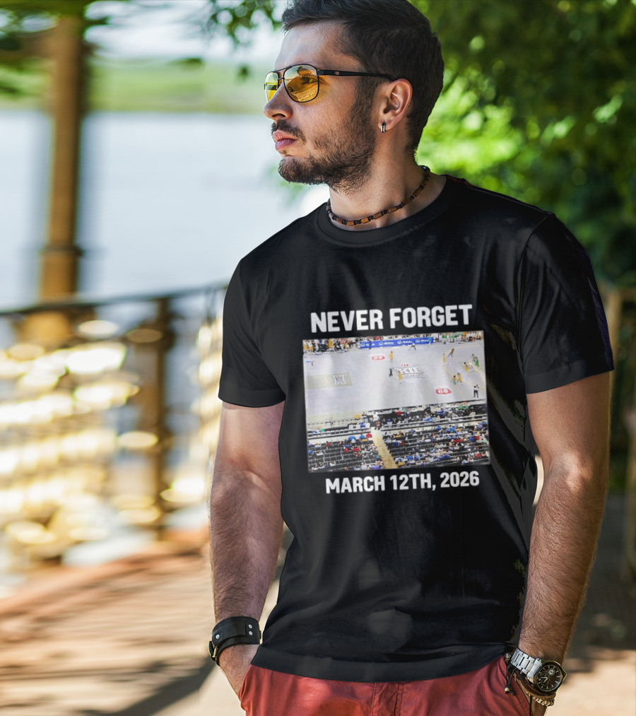 Big 12 Never Forget March 12th 2026 Basketball Court Event T-Shirt