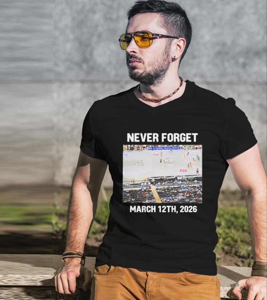 Big 12 Never Forget March 12th 2026 Basketball Court Event T-Shirt