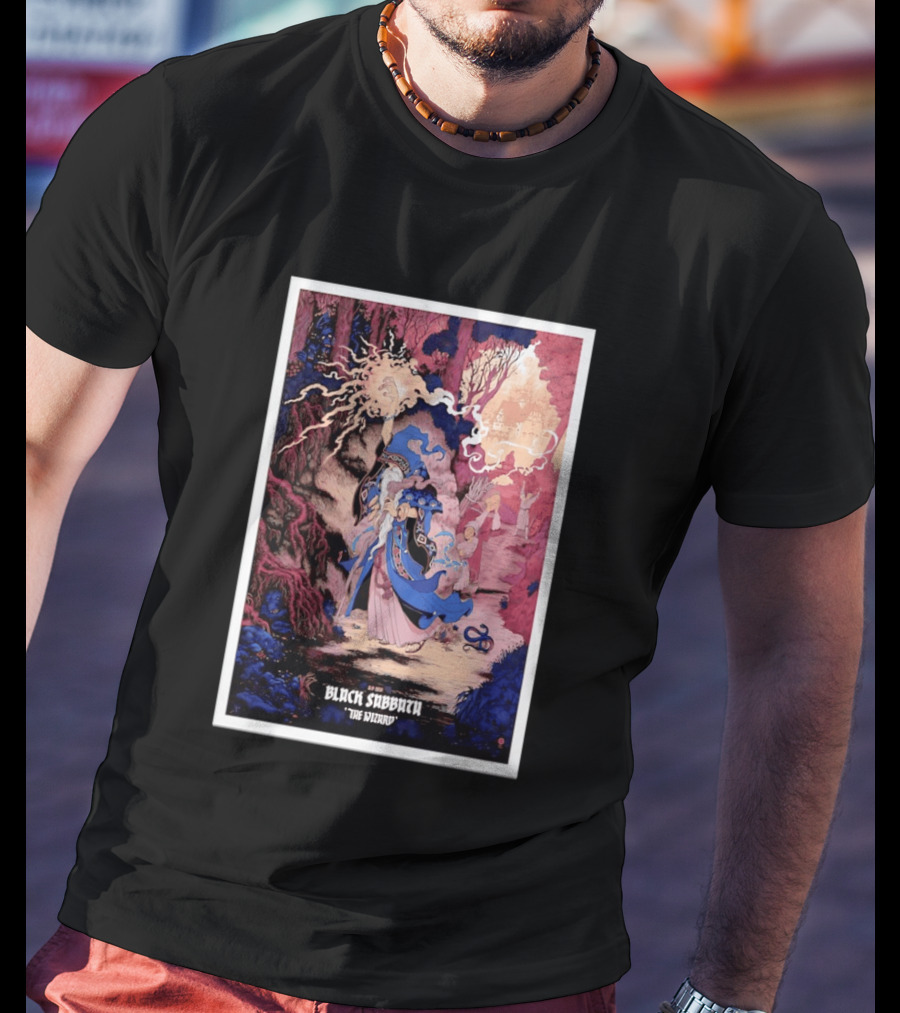 Black Sabbath The Wizard Gandalf From The Lord Of The Rings Fantasy Scene T-Shirt