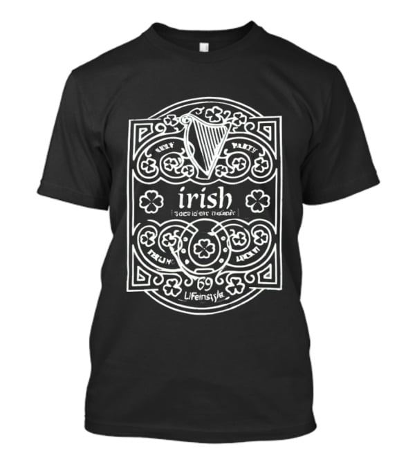 Irish Harp Shamrock Celtic Heritage St Patrick's Day T-Shirt