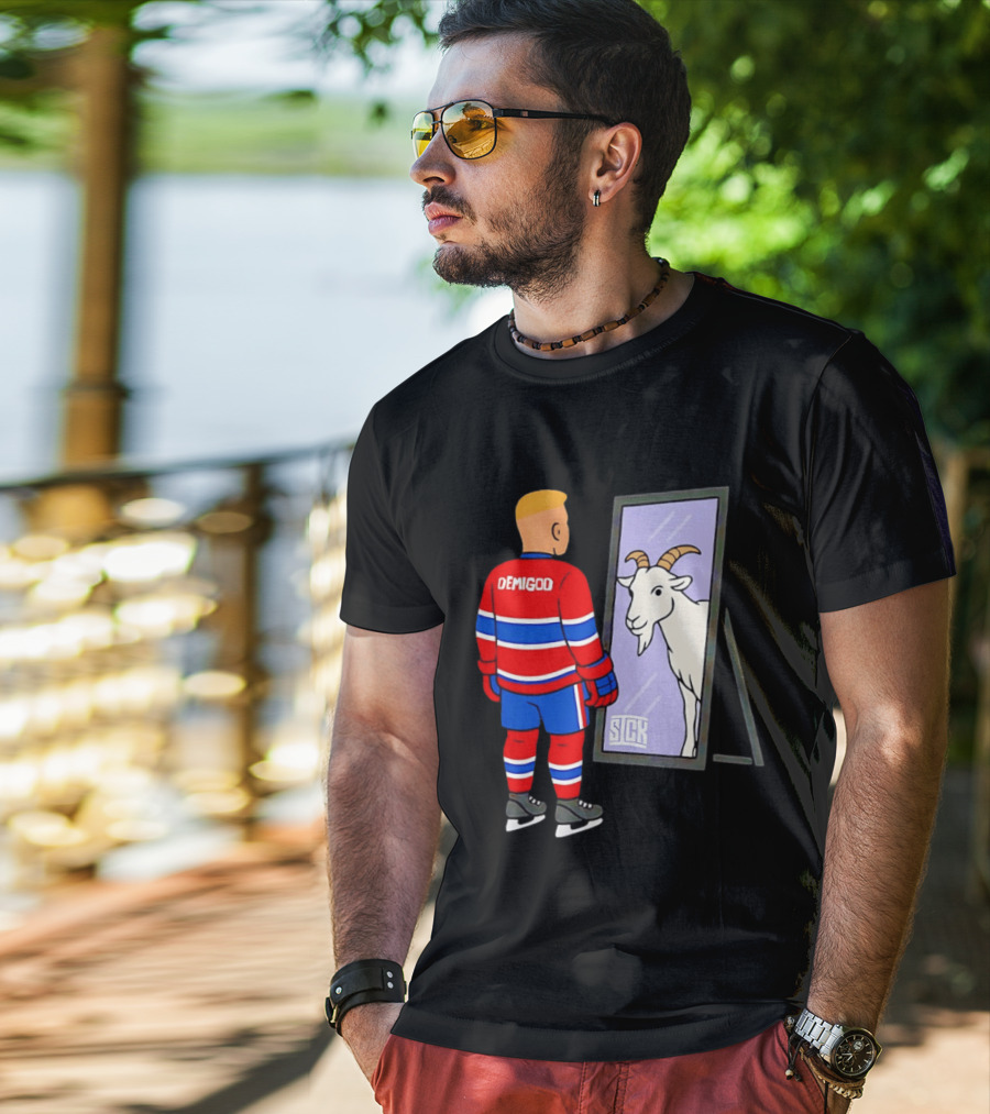 Ivan Demidov Montreal Canadiens Demigod Goat Mirror Reflection T-Shirt