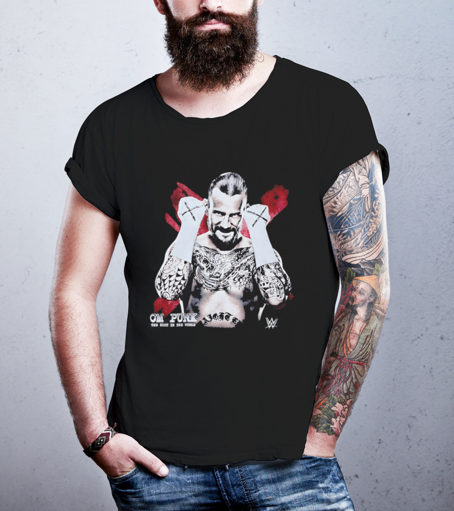 CM Punk Best In The World WWE Wrestling Icon Tattoo T-Shirt