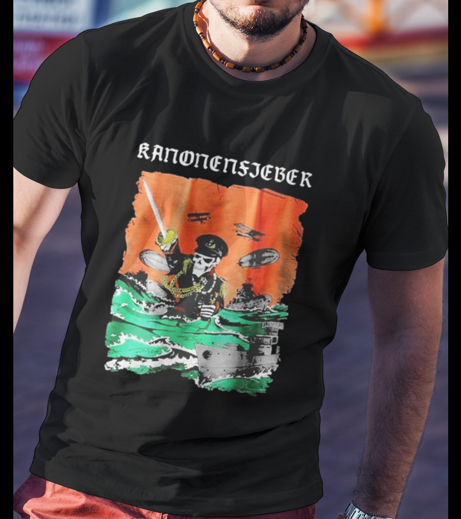 Kanonenfieber Soldatenschicksale 2026 Tour Naval Warfare Skeleton Captain Swords And Battleships T-Shirt