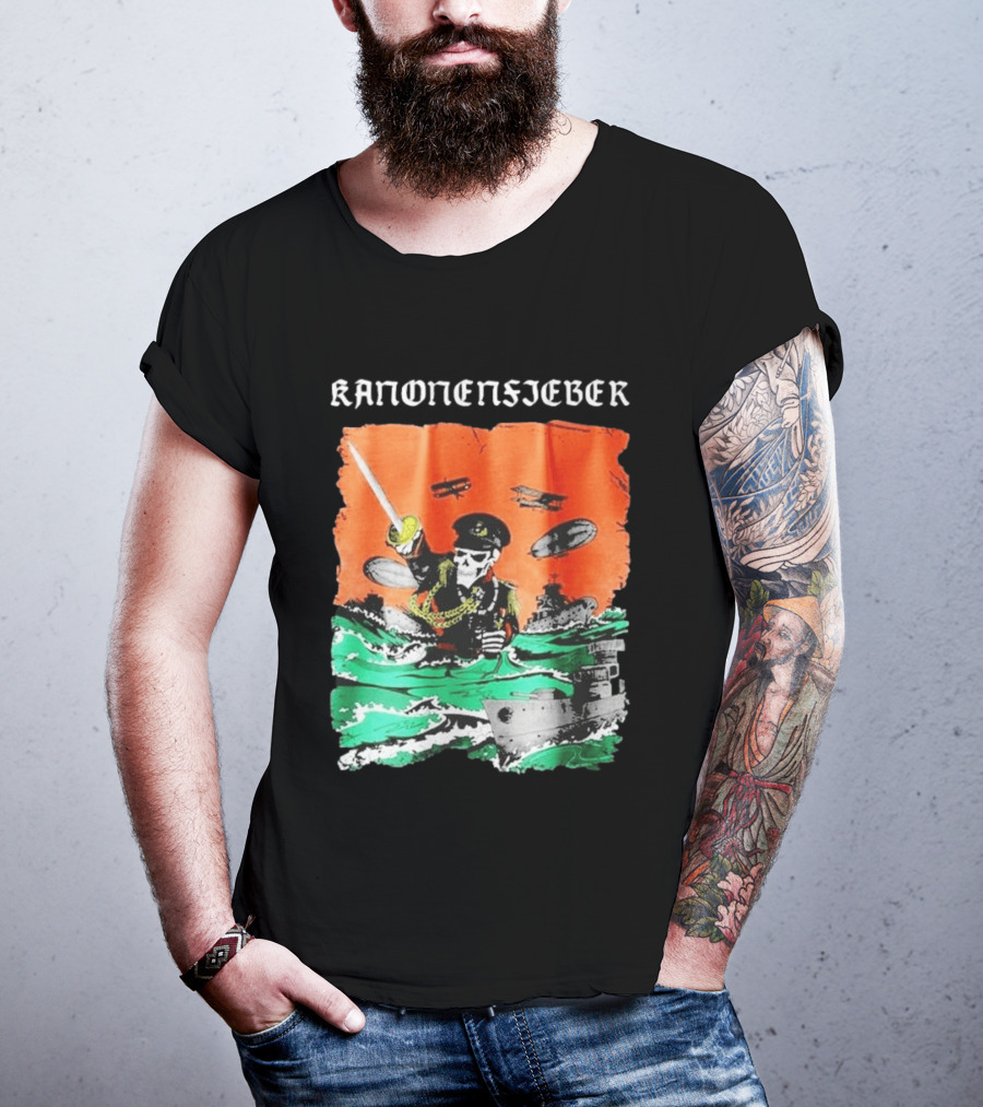 Kanonenfieber Soldatenschicksale 2026 Tour Naval Warfare Skeleton Captain Swords And Battleships T-Shirt