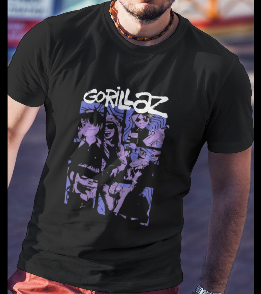 Gorillaz Murdoc Niccals Noodle Russel Hobbs Purple T-Shirt