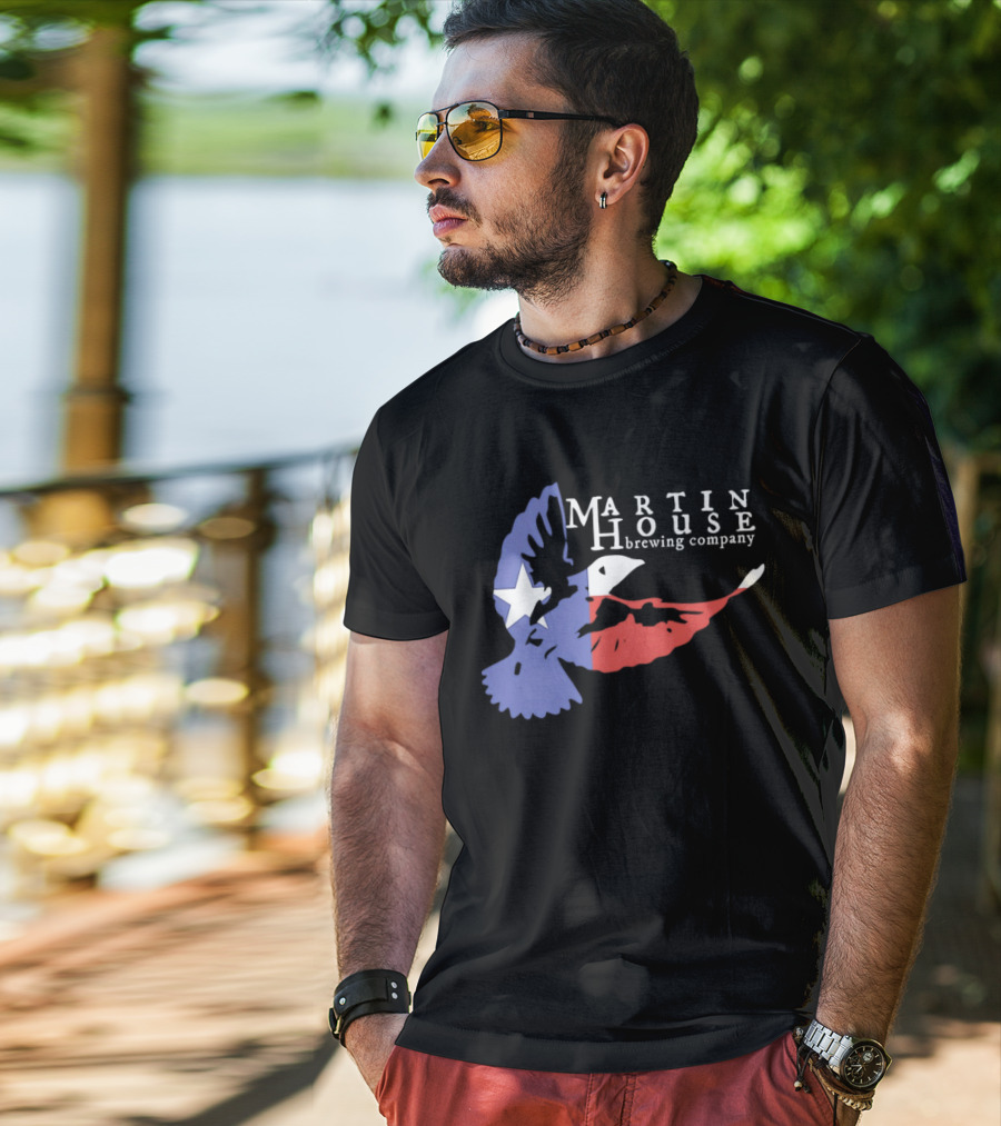 Martin House Brewing Company Texas Flag Bird T-Shirt