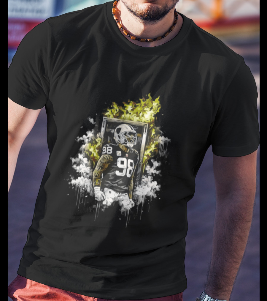 Maxx Crosby Las Vegas Raiders I'm Back Number 98 Fiery Comeback T-Shirt
