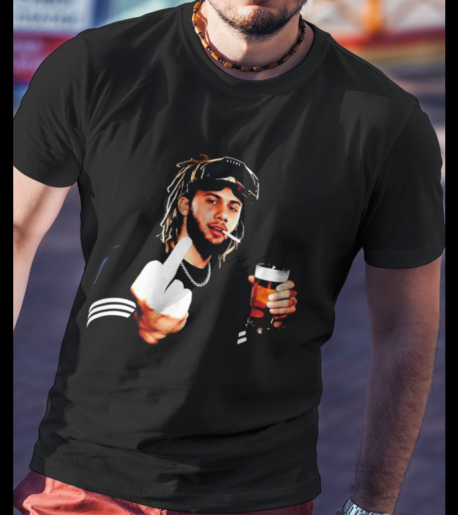 Fernando Tatis Jr Middle Finger Drinking Beer And Smoking T-Shirt