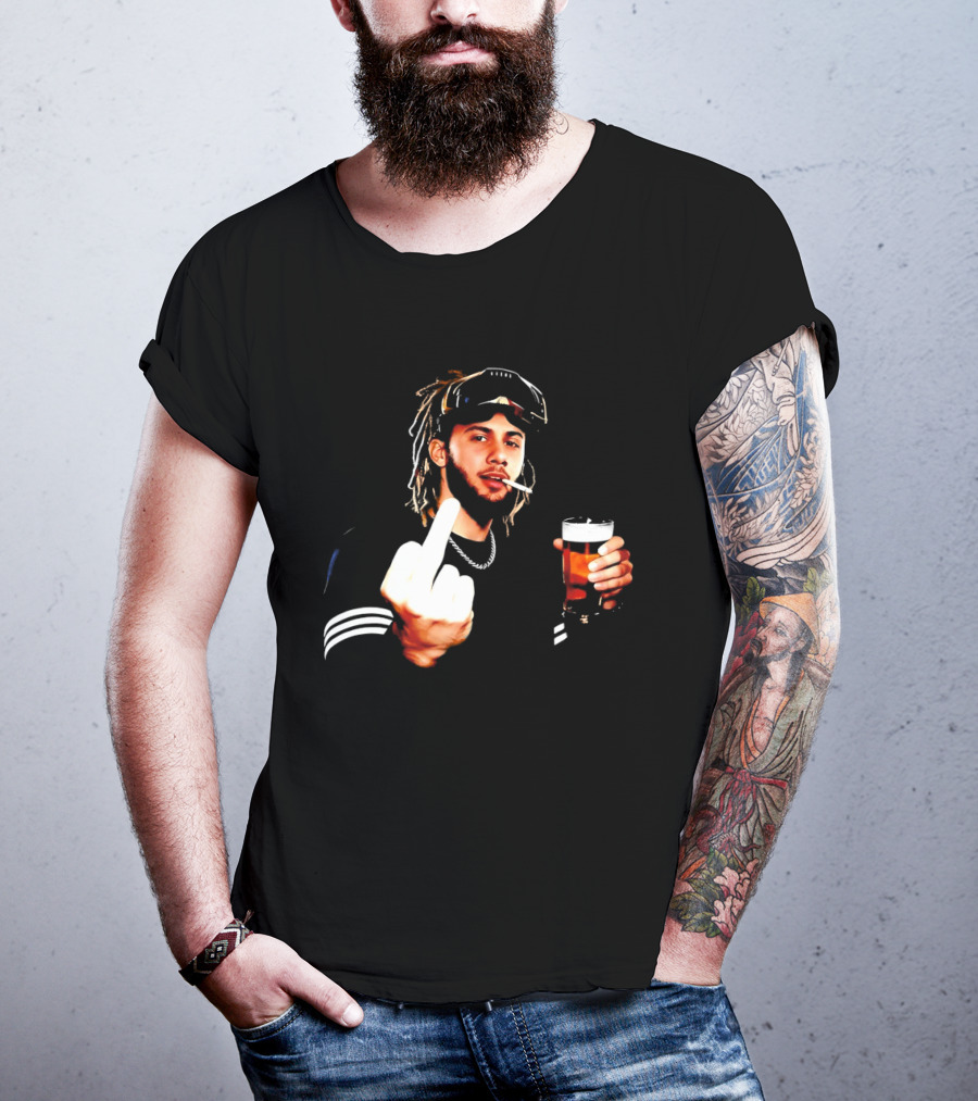 Fernando Tatis Jr Middle Finger Drinking Beer And Smoking T-Shirt