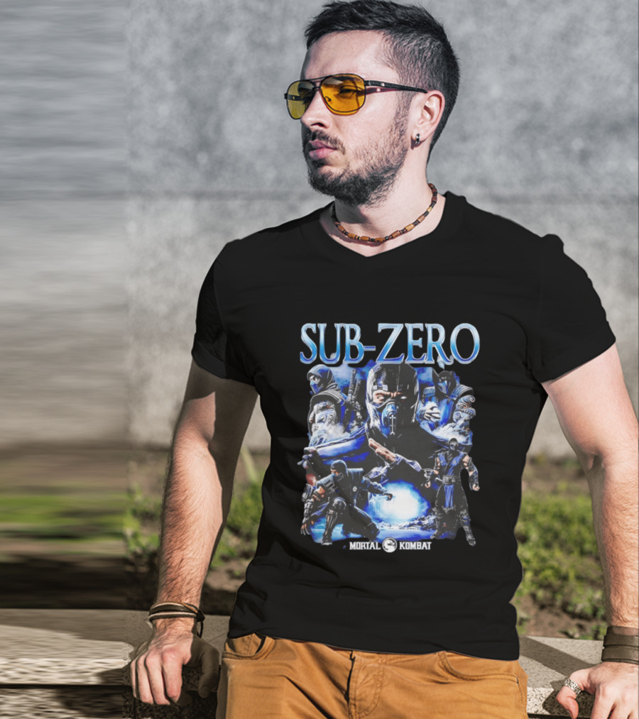 Mortal Kombat Sub Zero Iconic Character Collage T-Shirt