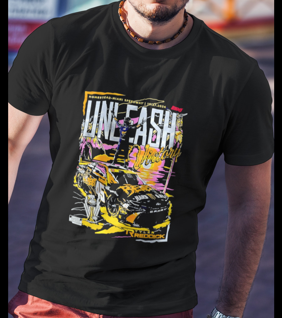 23XI Racing Unleash Tyler Reddick 2024 Straight Talk Wireless 400 Homestead Miami Speedway 10 22 T-Shirt