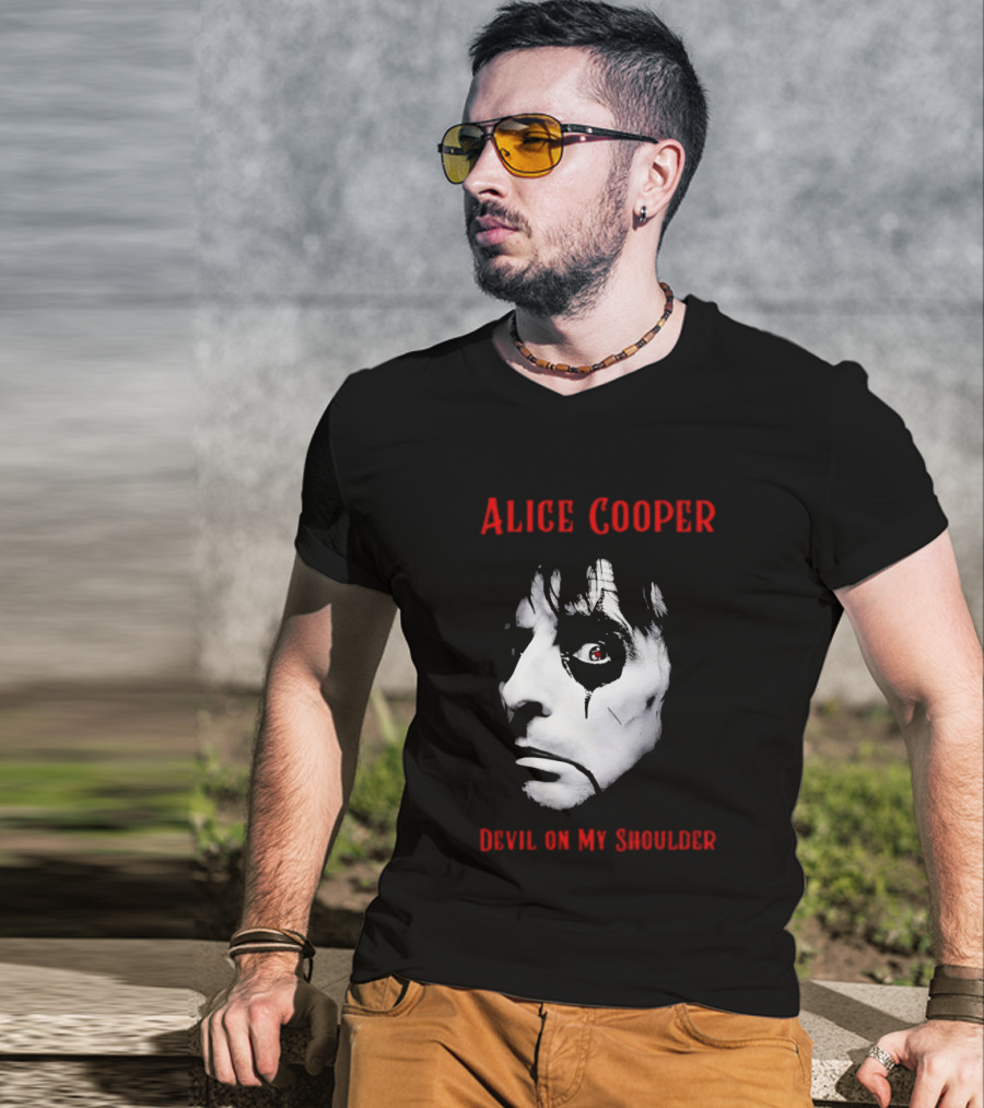 Alice Cooper Devil On My Shoulder Halloween Horror Music T-Shirt