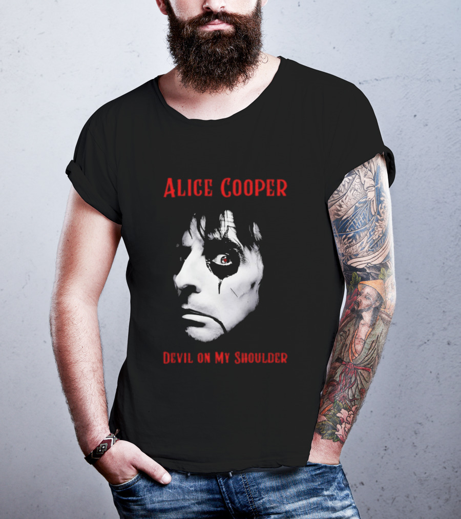 Alice Cooper Devil On My Shoulder Halloween Horror Music T-Shirt