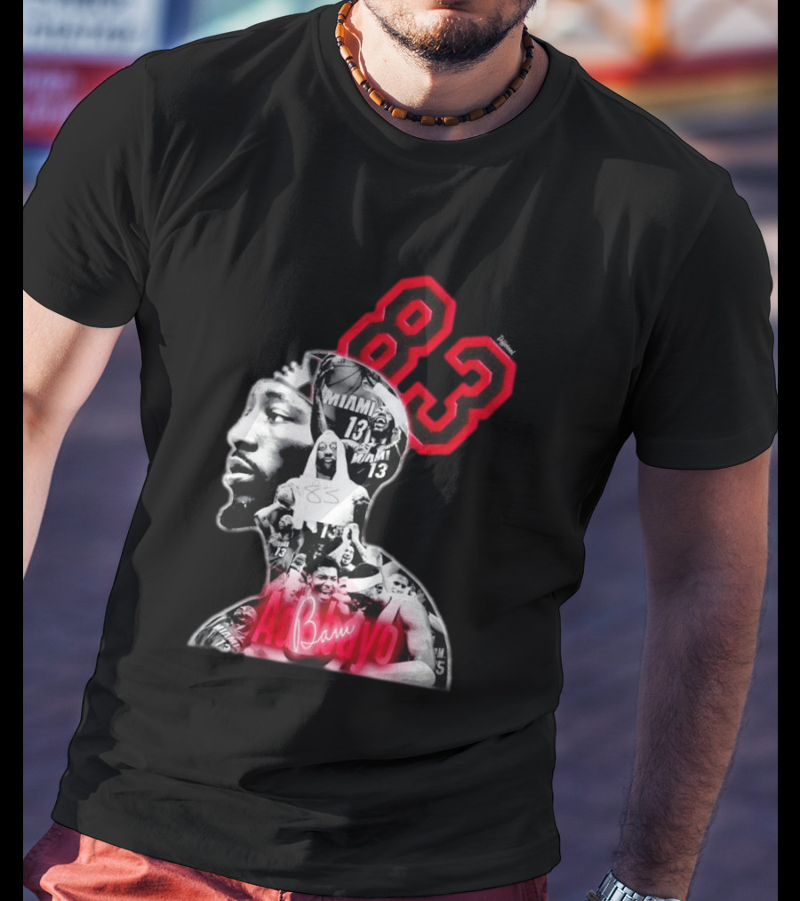 Bam Adebayo 83 Miami Heat 13 NBA Basketball T-Shirt
