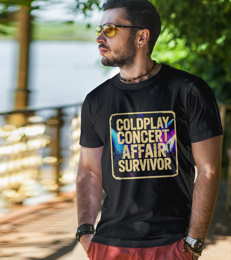 Coldplay Concert Affair Survivor Vibrant Lights Music Festival T-Shirt