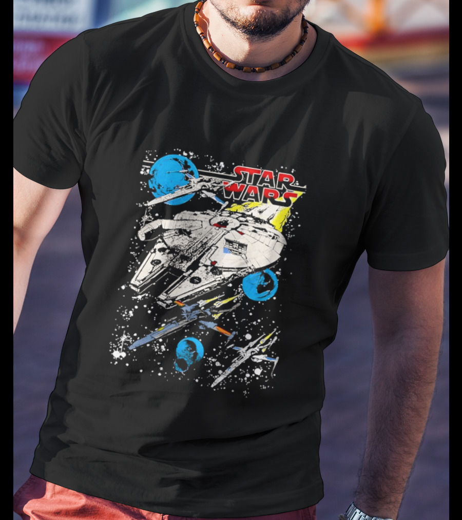 Star Wars Millennium Falcon Vintage Space Battle T-Shirt