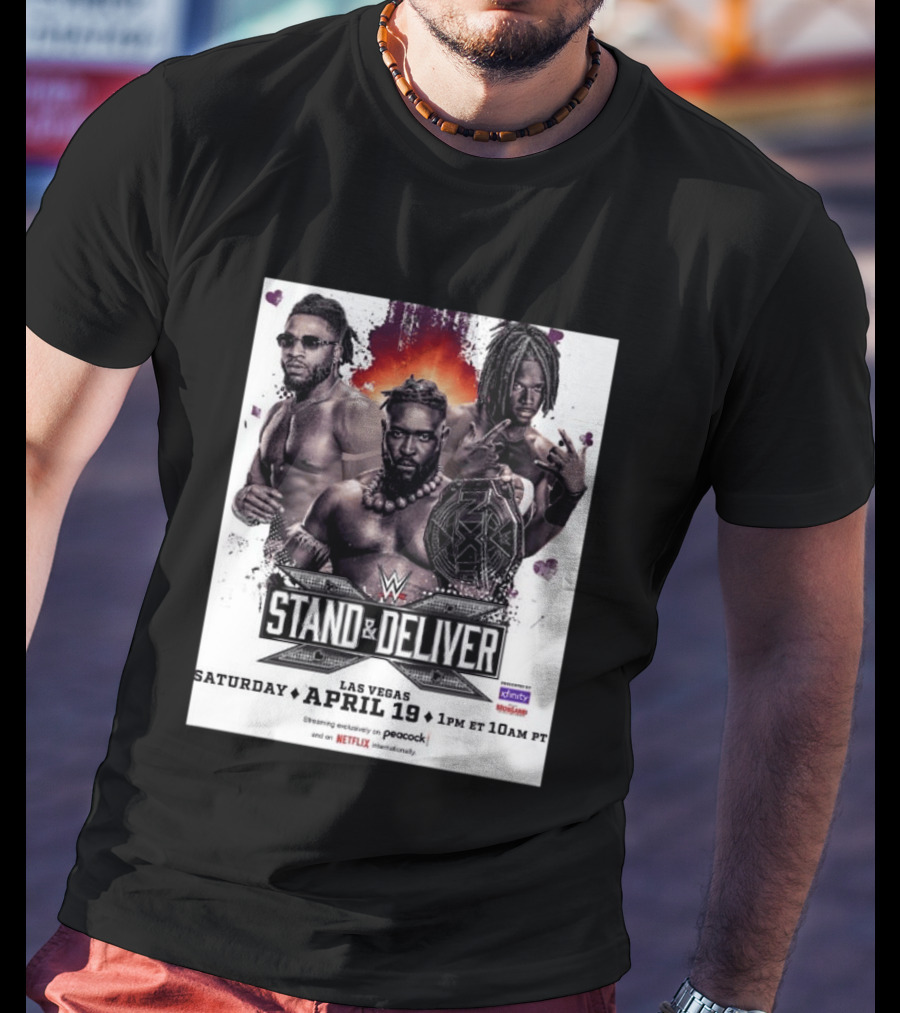 Trick Williams Jevon Evans WWE Stand And Deliver Las Vegas April 19 2025 Event T-Shirt