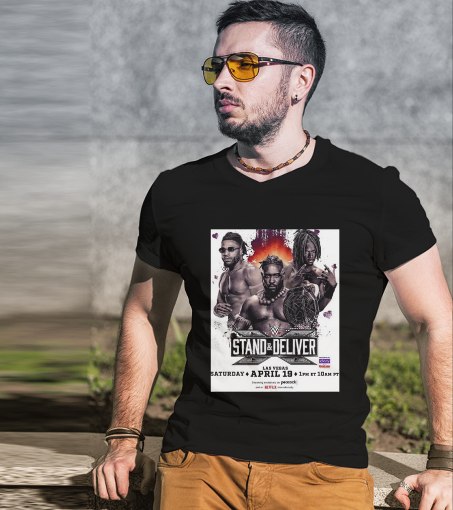 Trick Williams Jevon Evans WWE Stand And Deliver Las Vegas April 19 2025 Event T-Shirt