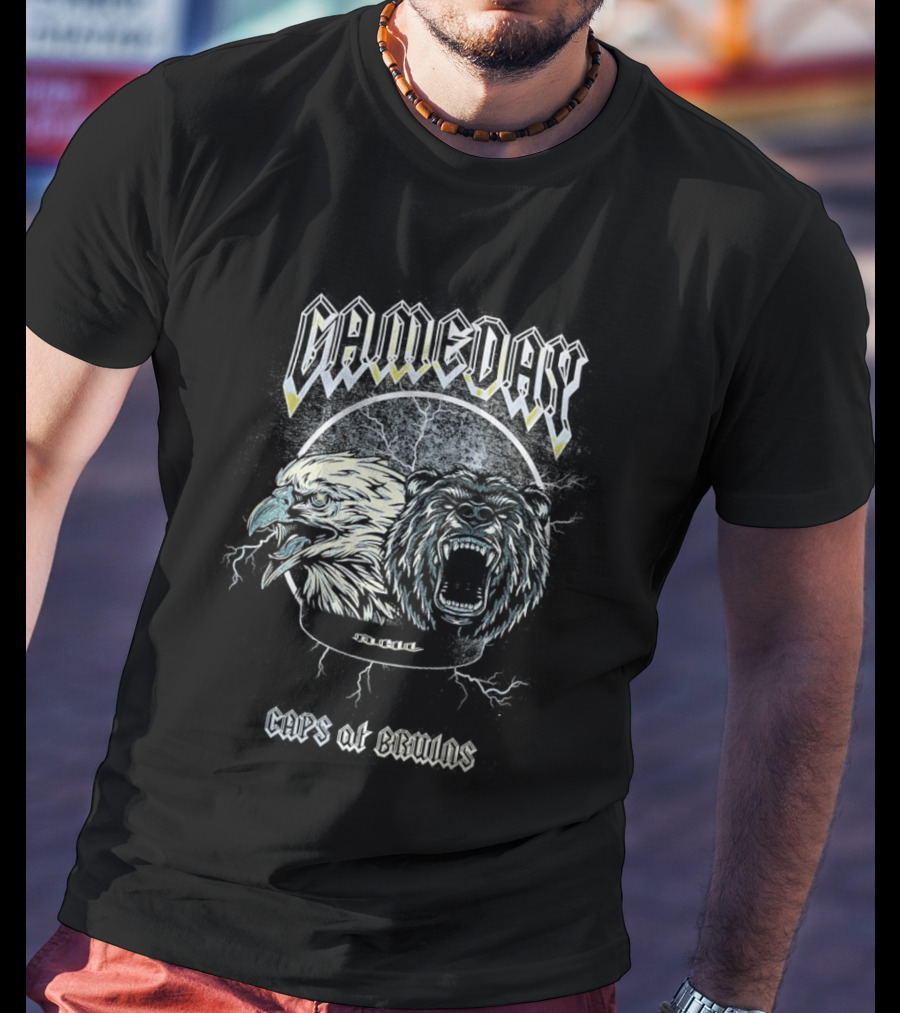 Gameday Our Time Has Come Capitals Vs Bruins Roaring Beast Lightning T-Shirt
