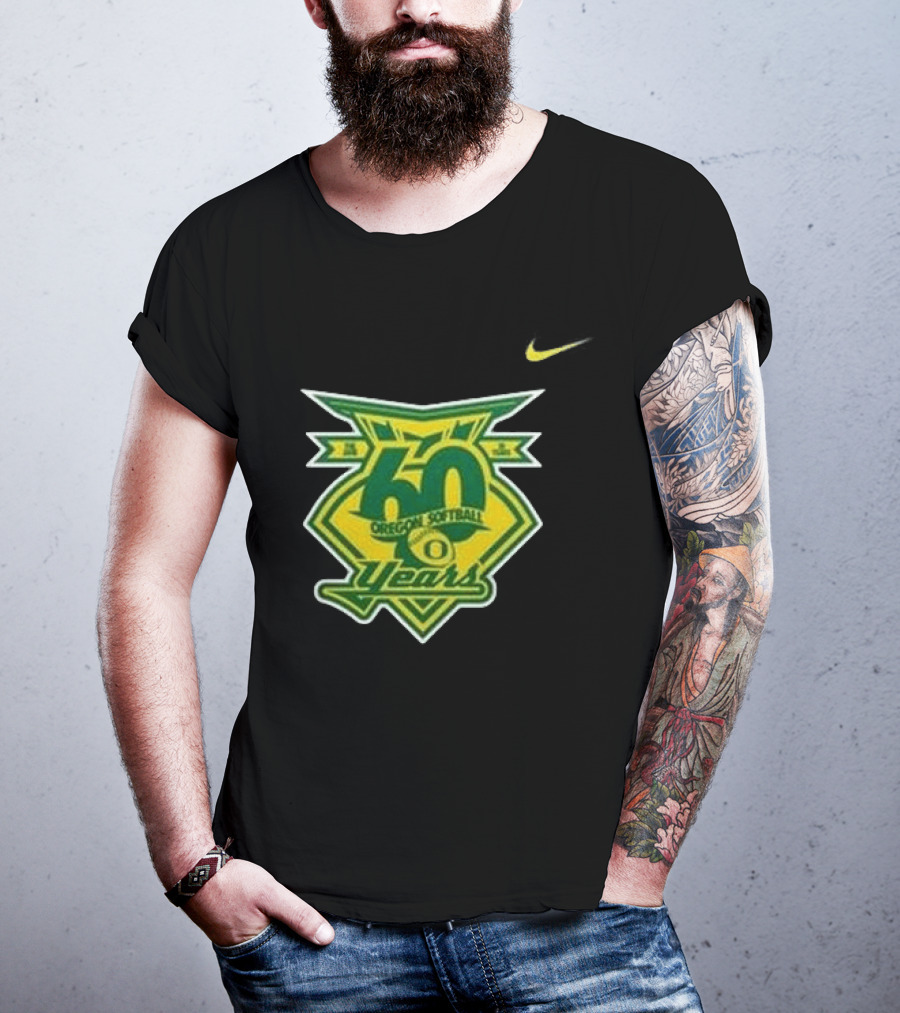 Oregon Ducks 60 Years Softball Anniversary Coach Melyssa Lombardi 2026 T-Shirt