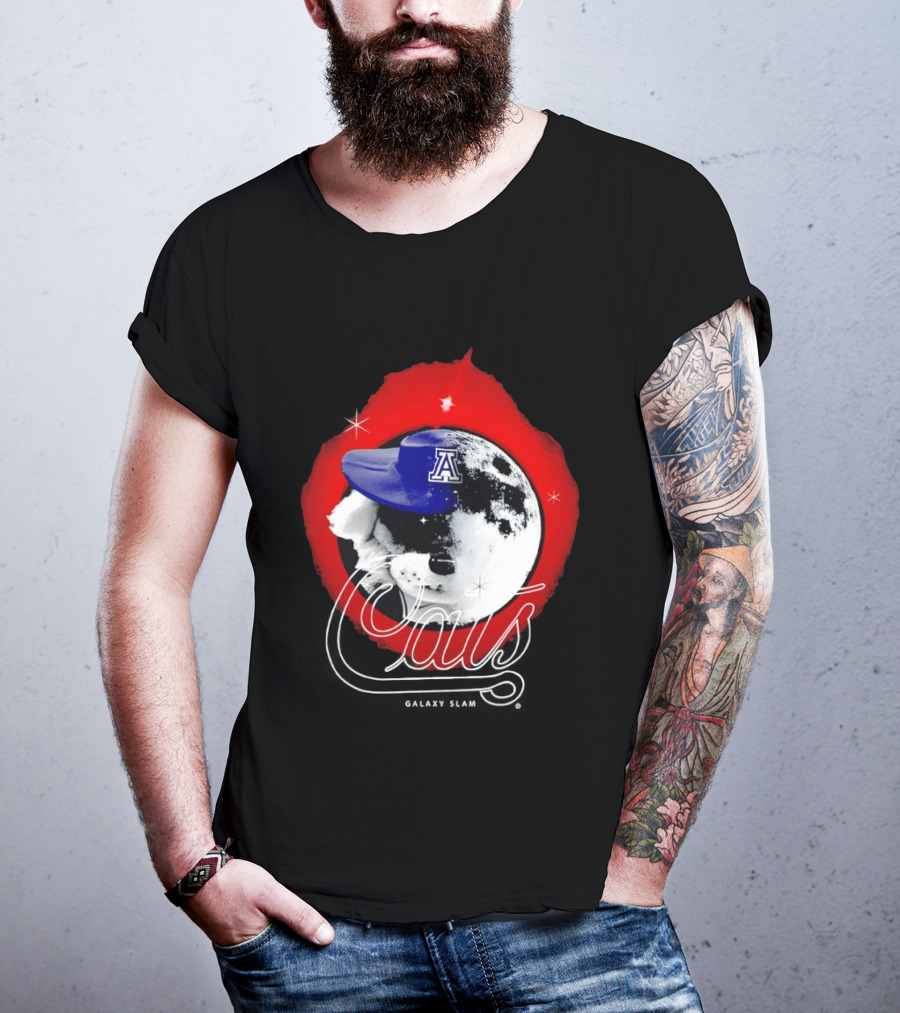 Arizona Wildcats SLAM Galaxy Cats Half Wilbur Half Moon T-Shirt