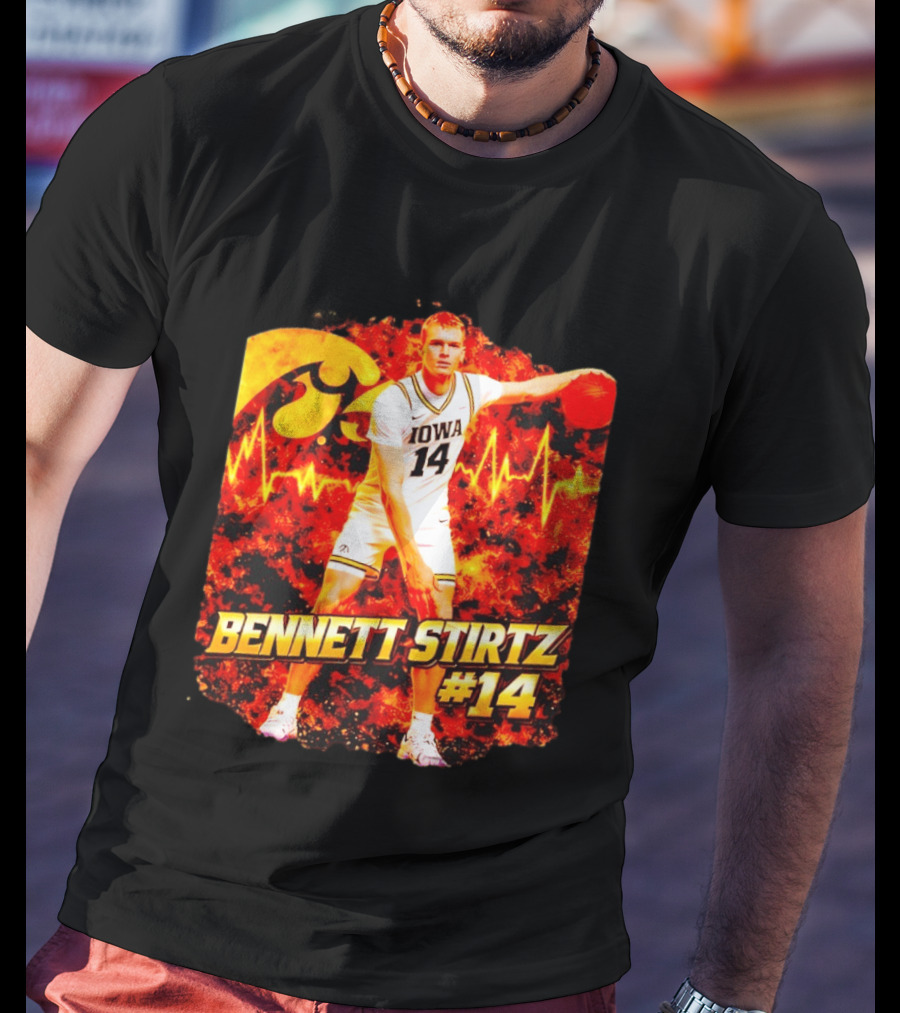 Bennett Stirtz #14 Iowa Basketball Hawkeye Energy Dynamic Performance T-Shirt