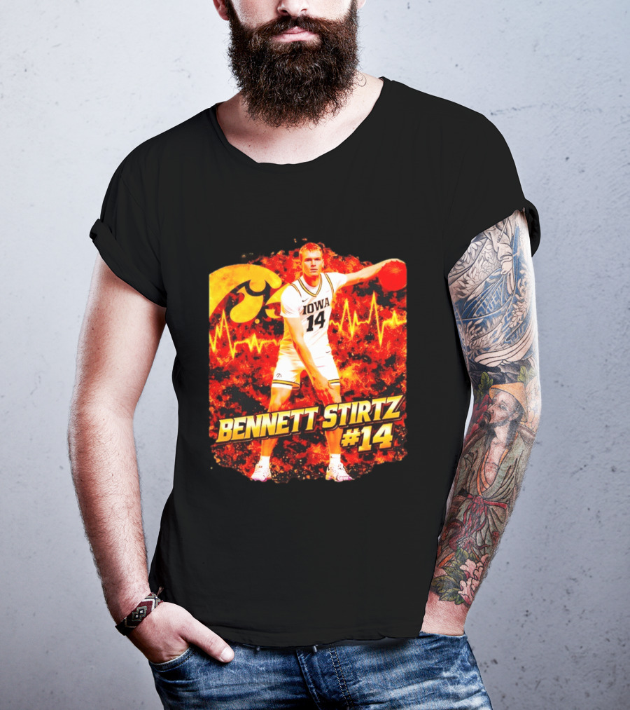 Bennett Stirtz #14 Iowa Basketball Hawkeye Energy Dynamic Performance T-Shirt