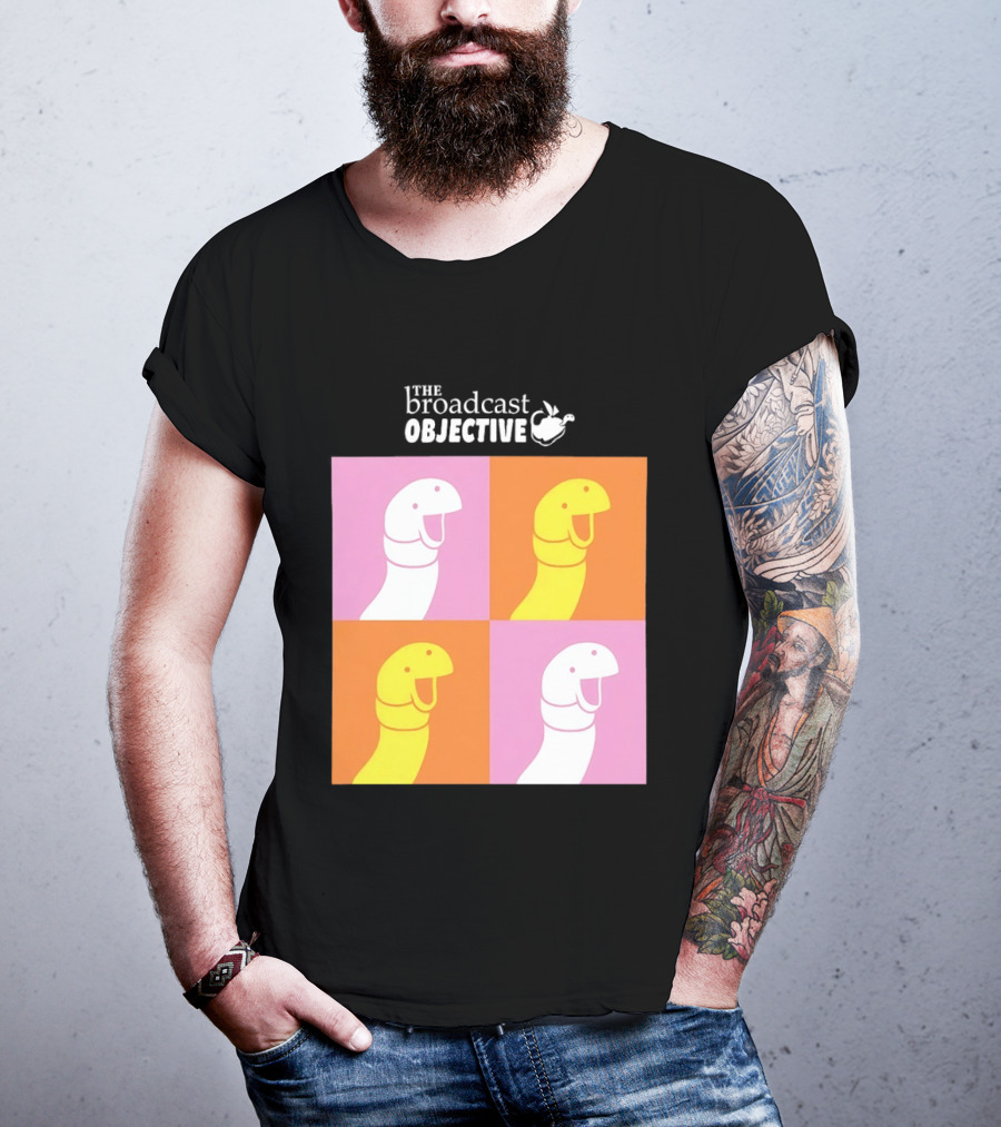The Broadcast Objective Colorful Cartoon Faces Pop T-Shirt