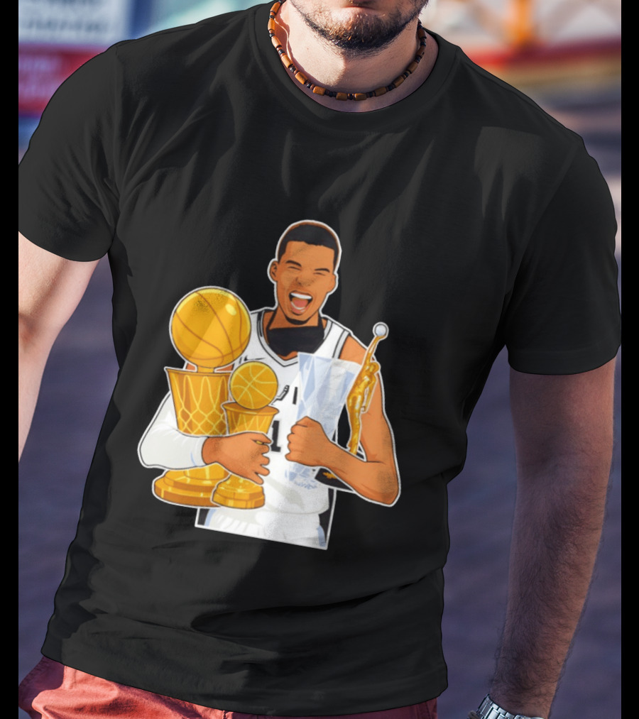 Victor Wembanyama Cartoon Trophy San Antonio Spurs MVP T-Shirt
