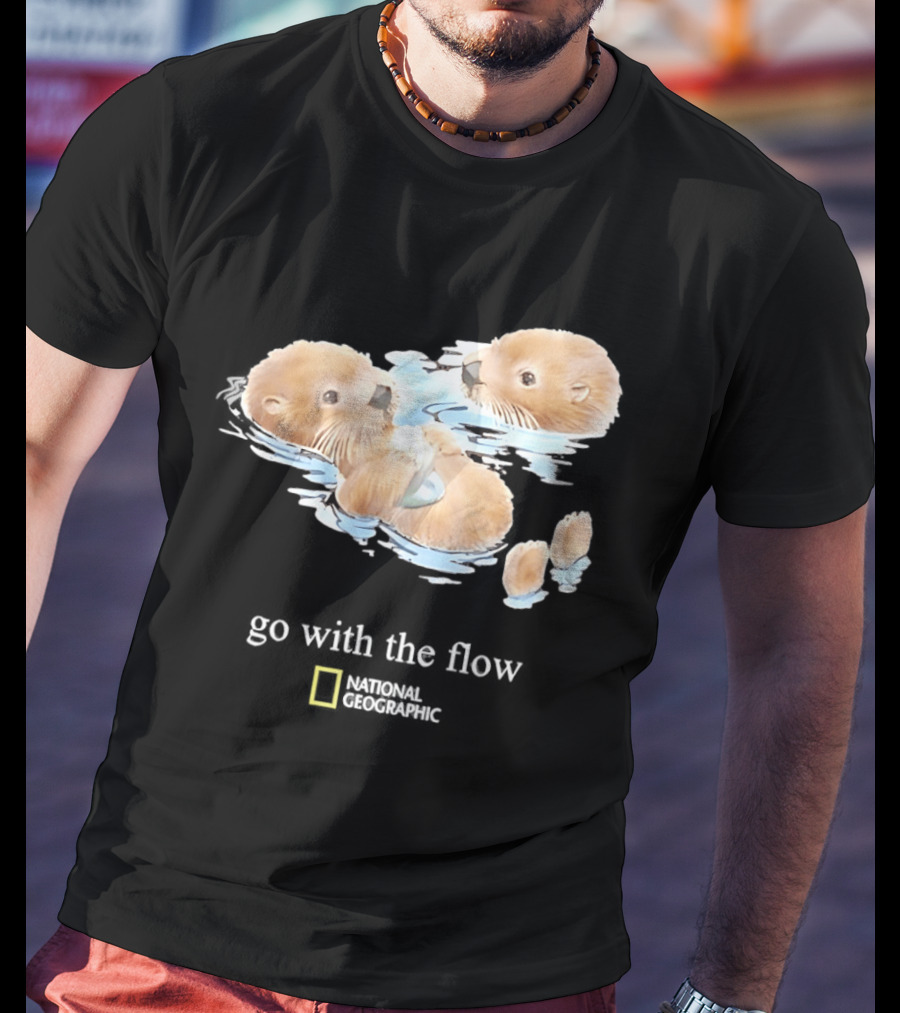 Go With The Flow Otters National Geographic T-Shirt
