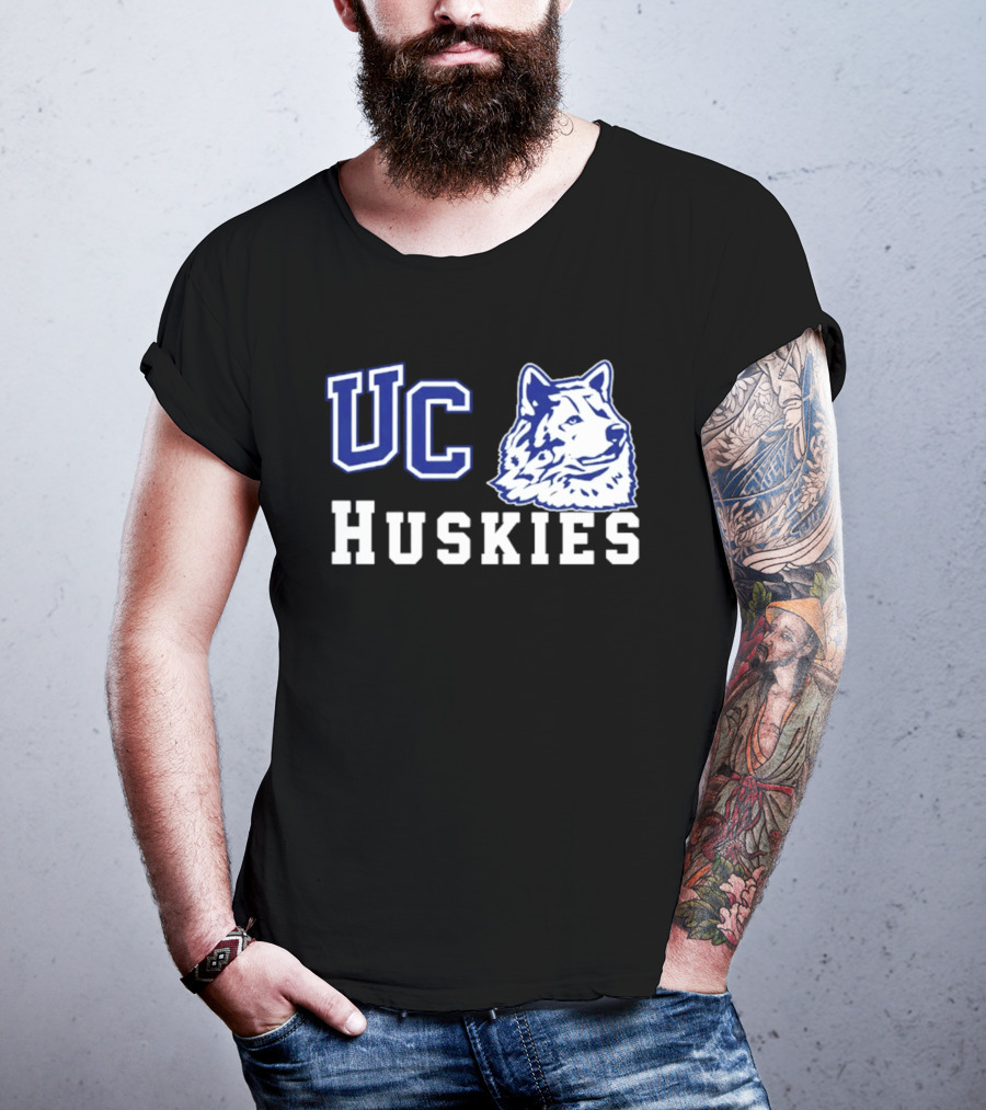 UC Huskies Wolf Head T-Shirt