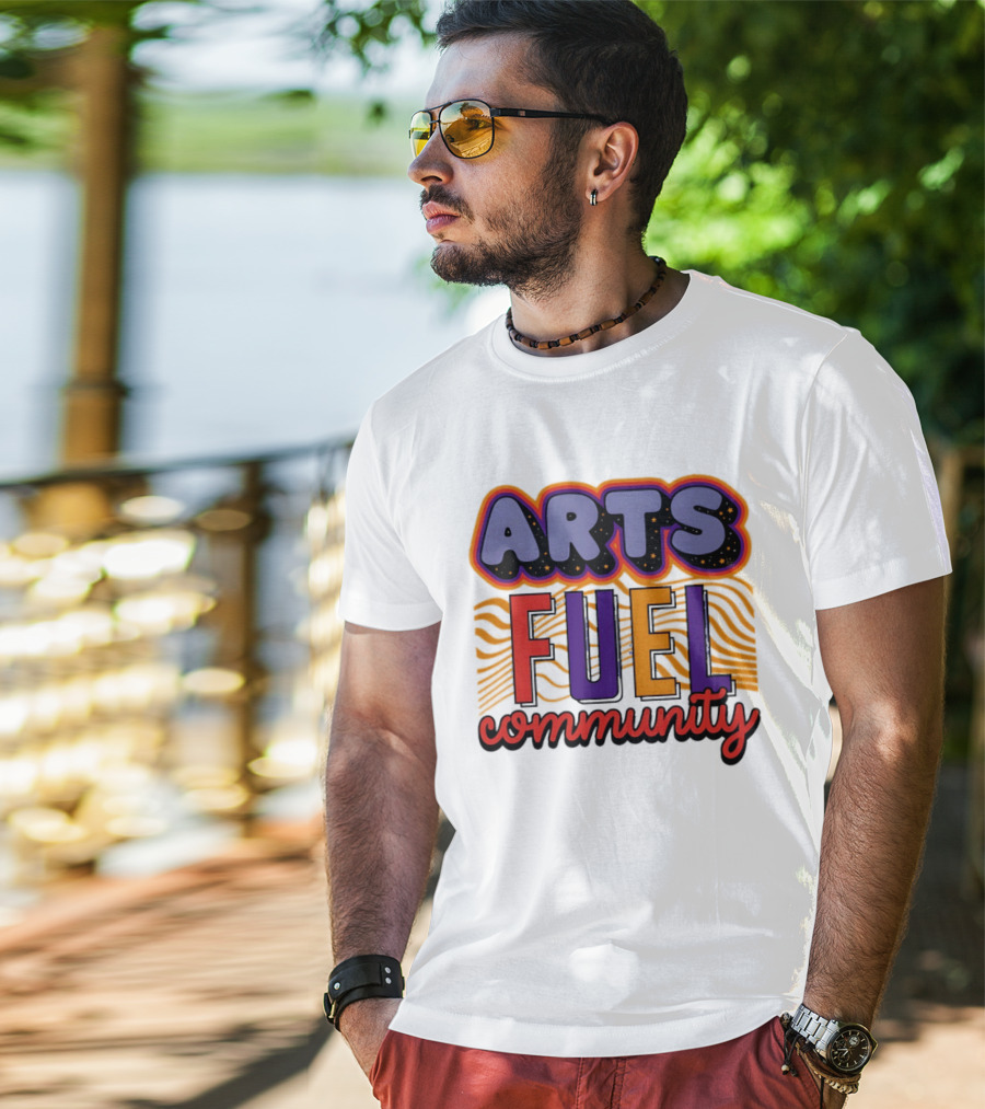 Arts Fuel Community Artswave Bold Colorful T-Shirt