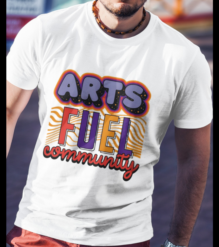 Arts Fuel Community Artswave Bold Colorful T-Shirt