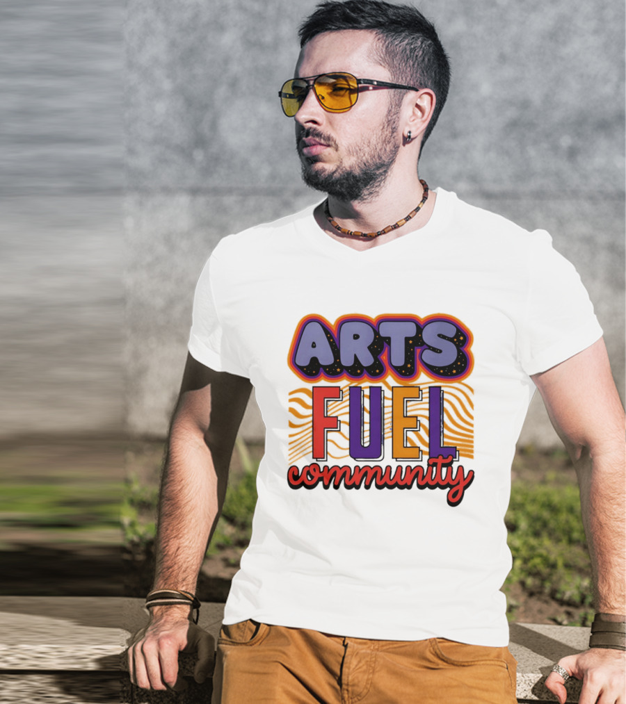 Arts Fuel Community Artswave Bold Colorful T-Shirt