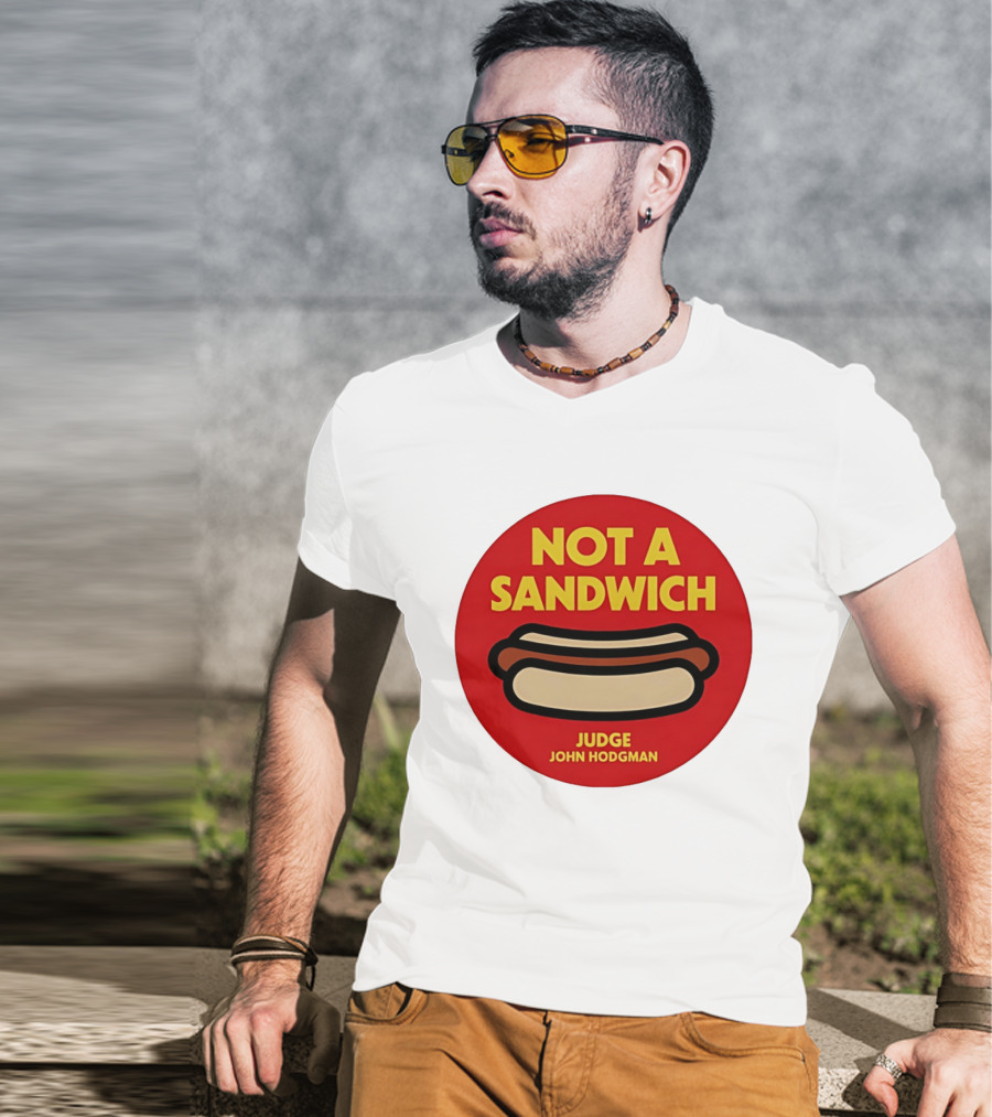 Not A Sandwich Judge John Hodgman Hot Dog Debate Red T-Shirt