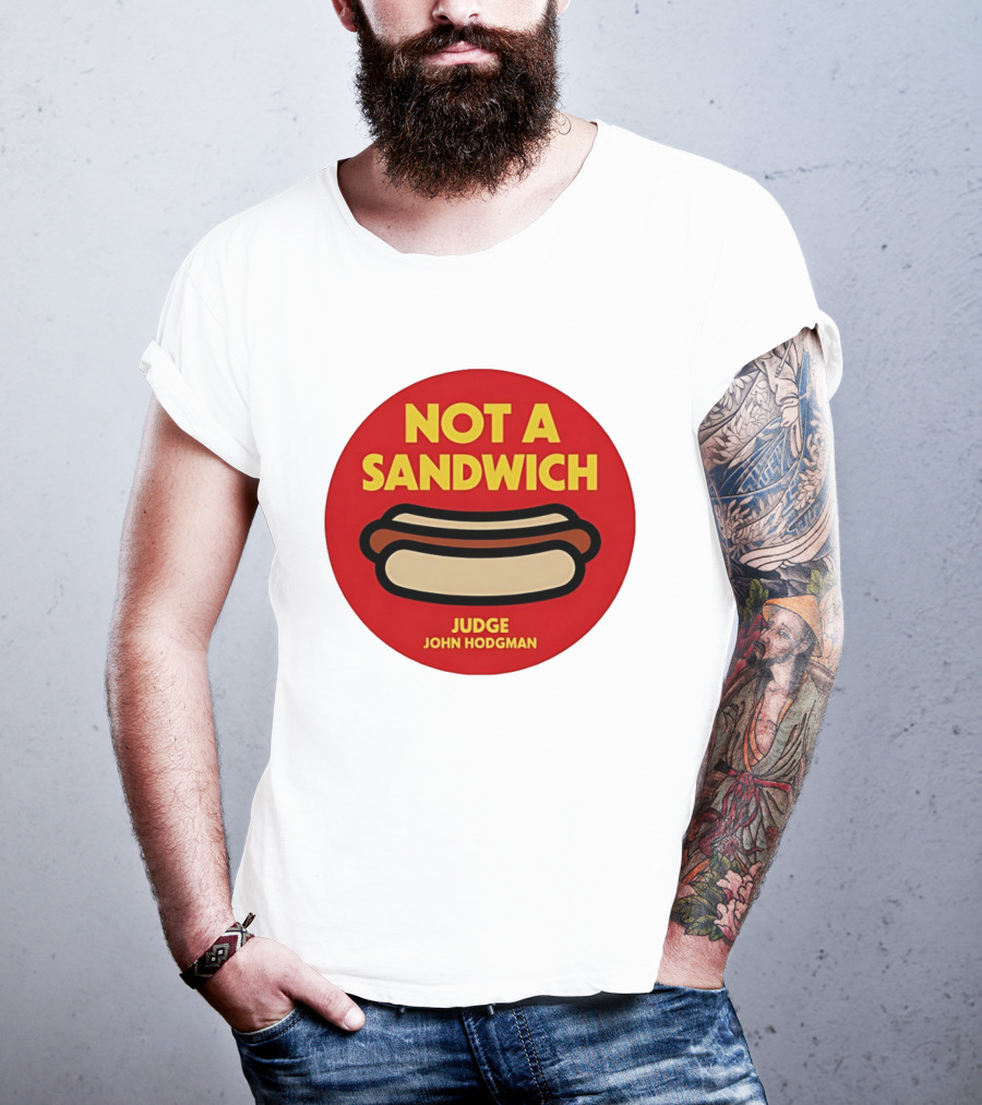 Not A Sandwich Judge John Hodgman Hot Dog Debate Red T-Shirt