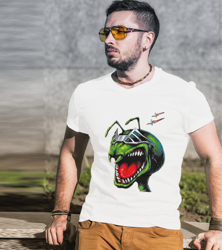Hellstar Anthony Edwards Ant Man Alien Creature With Sunglasses And Spacecrafts T-Shirt