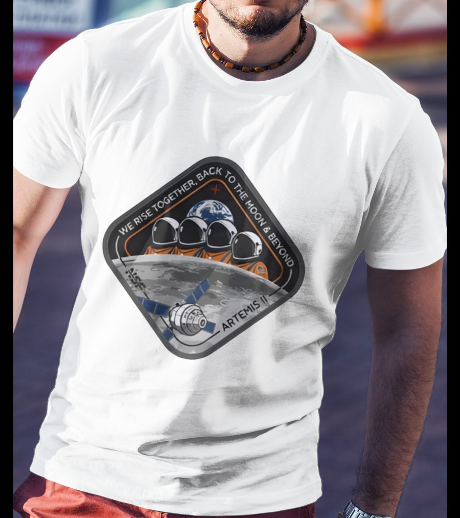 Reid Wiseman Victor Glover Christina Koch NASA Jeremy Hansen Artemis II We Rise Together Back To The Moon And Beyond T-Shirt