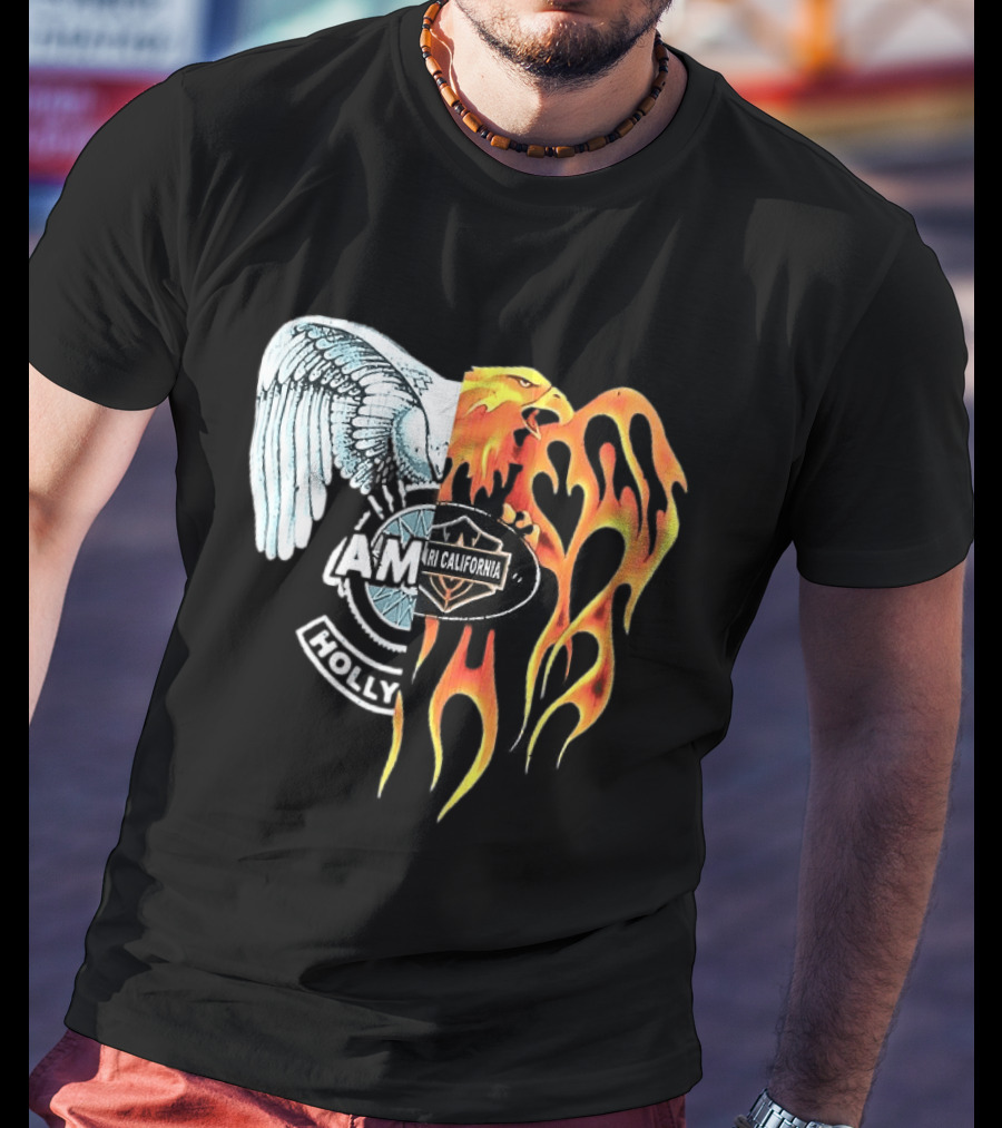 AMIRI Hollywood Spliced Eagle Fire Wing T-Shirt