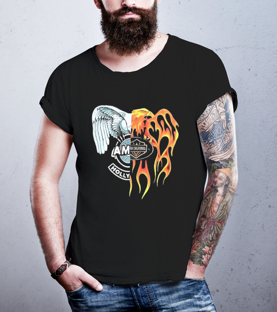 AMIRI Hollywood Spliced Eagle Fire Wing T-Shirt