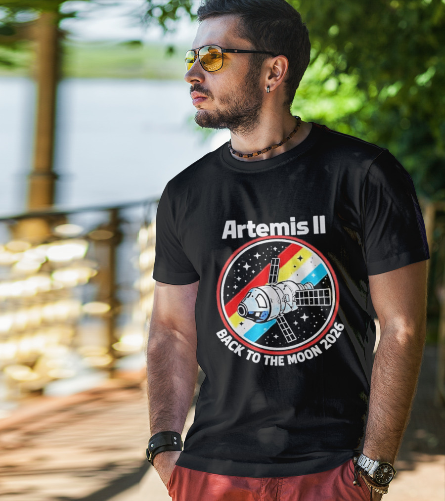 Artemis II NASA Mission Back To The Moon 2026 Spacecraft Patch T-Shirt