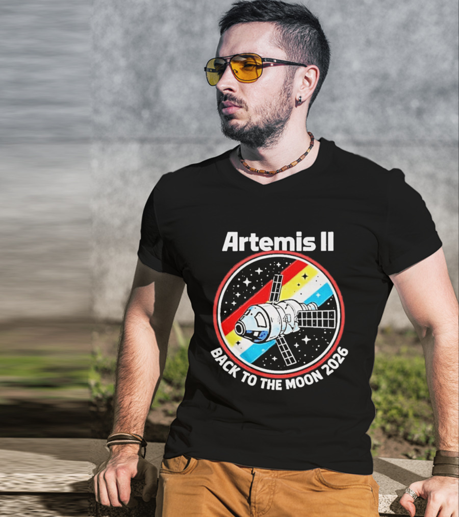 Artemis II NASA Mission Back To The Moon 2026 Spacecraft Patch T-Shirt