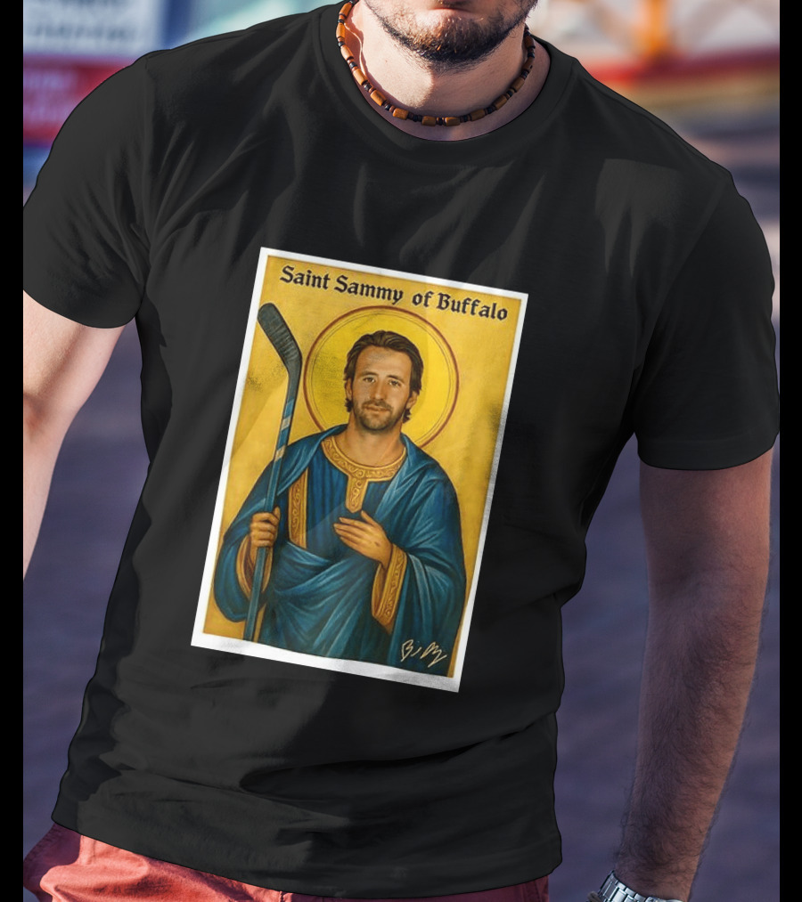 Saint Sammy Of Buffalo Hockey Player Icon NHL Buffalo Sabres T-Shirt