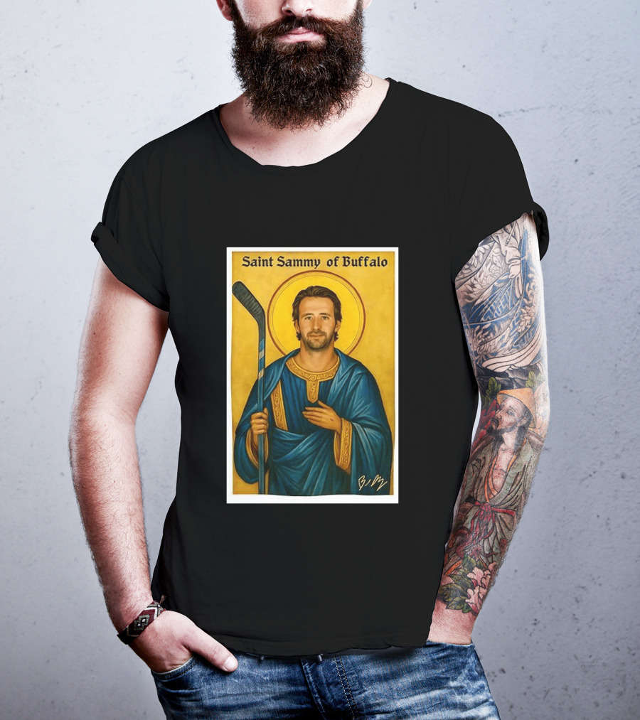 Saint Sammy Of Buffalo Hockey Player Icon NHL Buffalo Sabres T-Shirt