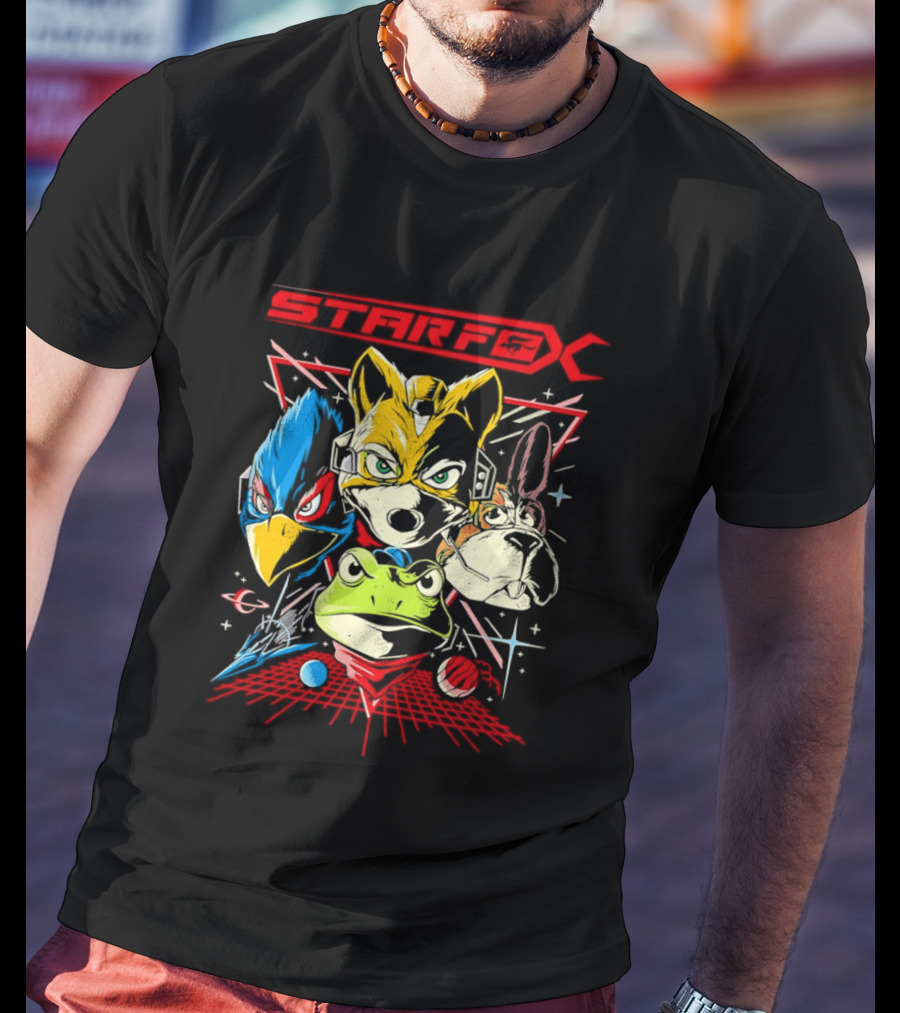 Star Fox The Final Mission V2 Fox McCloud Falco Lombardi Slippy Toad Gaming T-Shirt