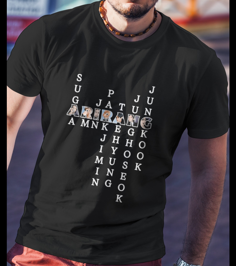 Suga Rm Jin Park Jimin Taehyung Jung Hoseok Jungkook Arirang BTS Band T-Shirt